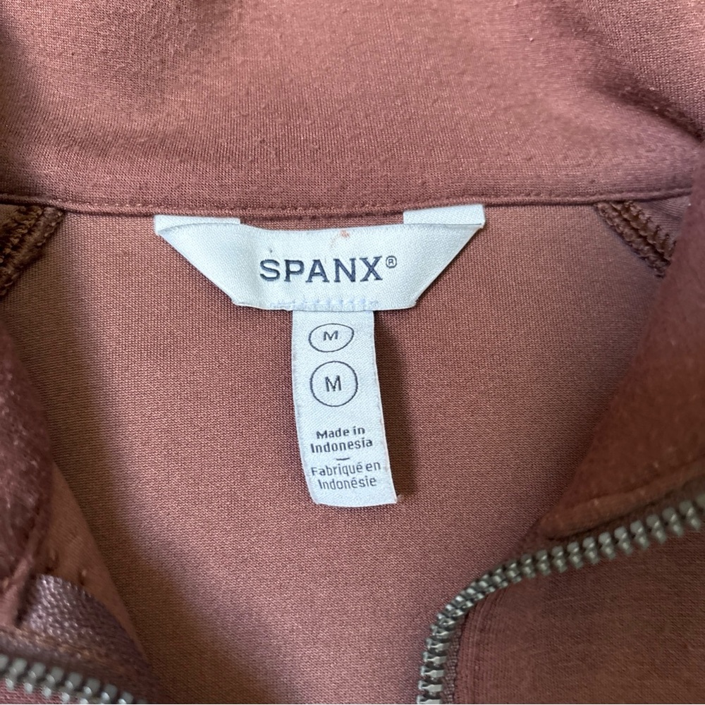 SPANX Women's Zip-Front Top in Dusty Rose Brown